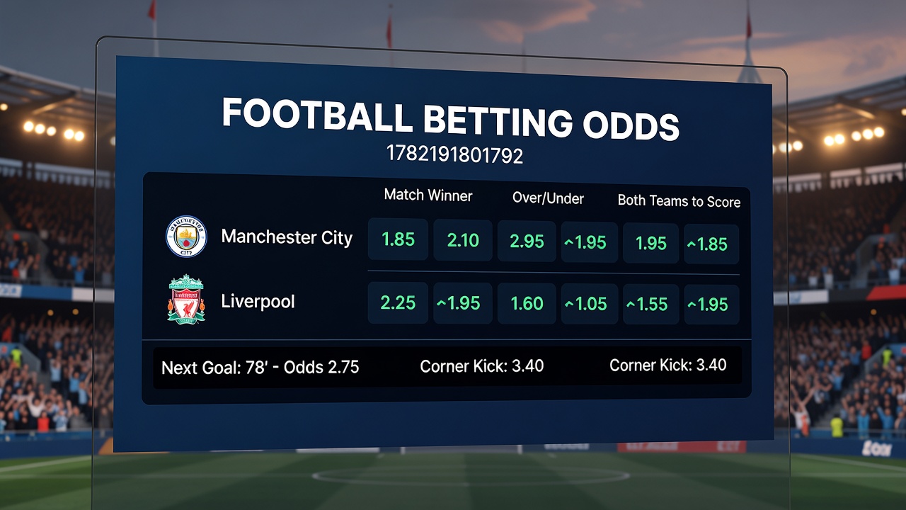 Analysts reviewing live football statistics and betting market movements on multiple monitors