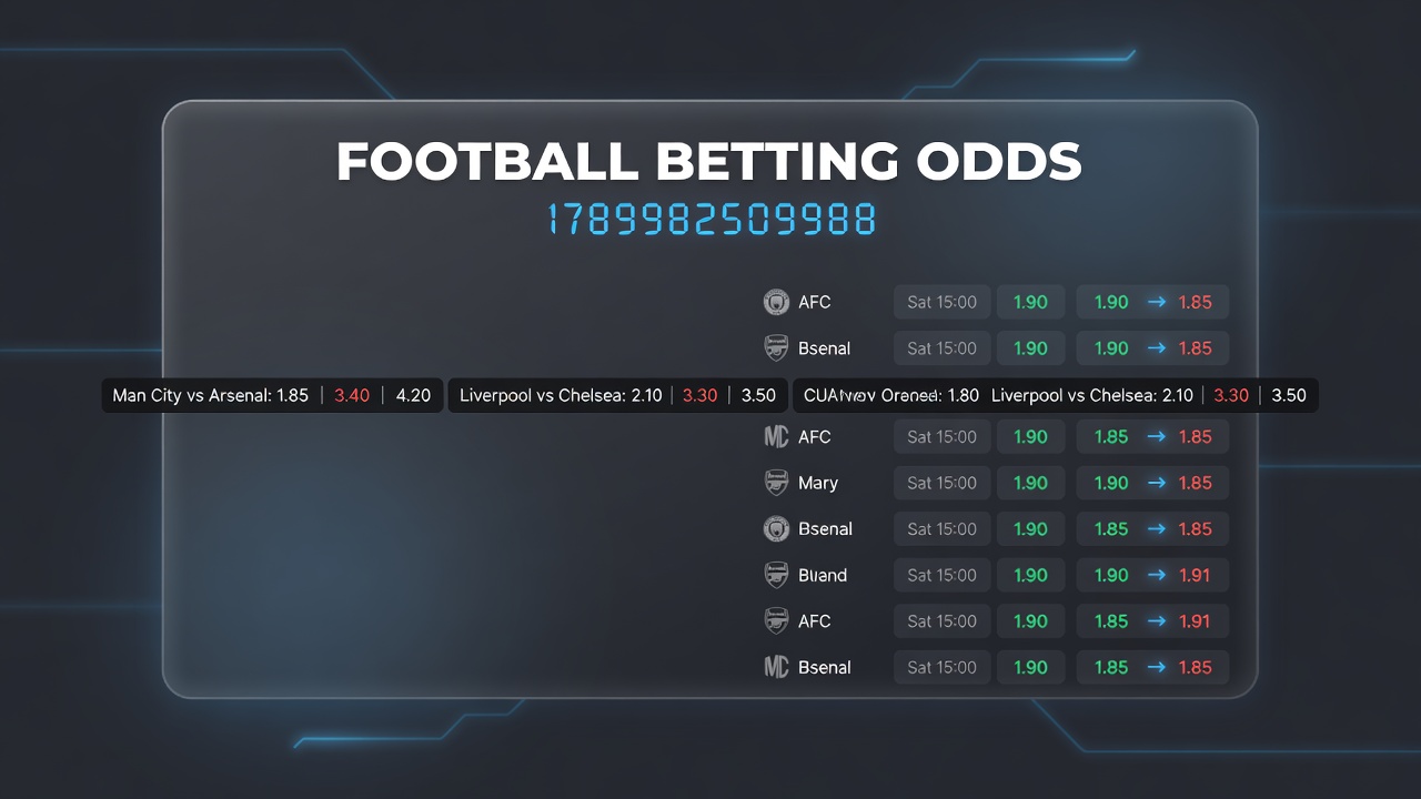 Analysts reviewing football statistics and odds charts on multiple monitors
