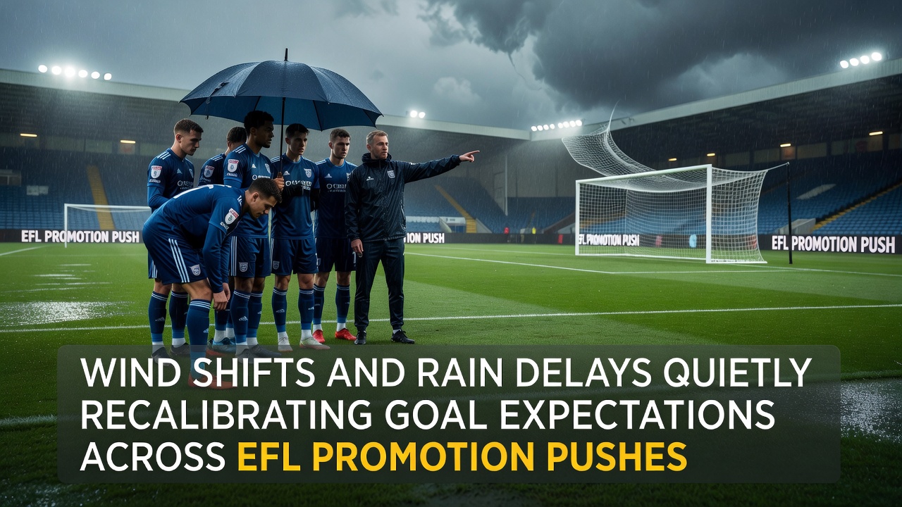 Rain-soaked pitch during a La Liga midweek fixture with players adapting to wet conditions